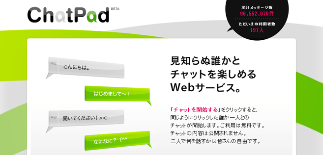 チャットサイト「ChatPad」